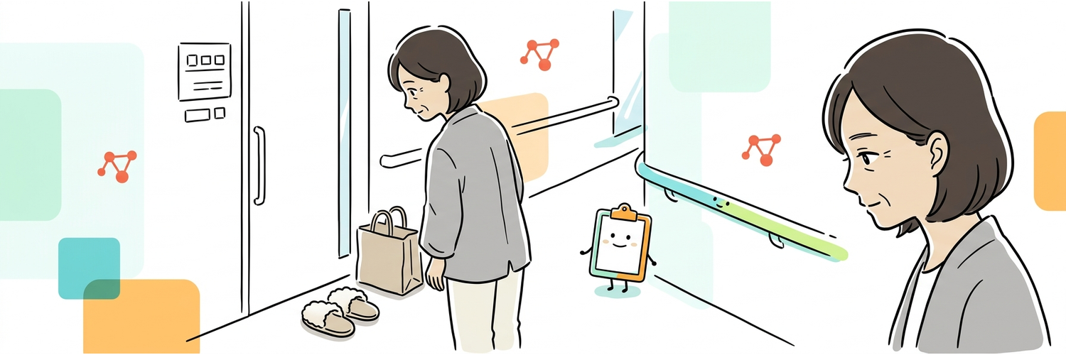 娘さんが置いていった、ふわふわの新しいスリッパを前に迷った日